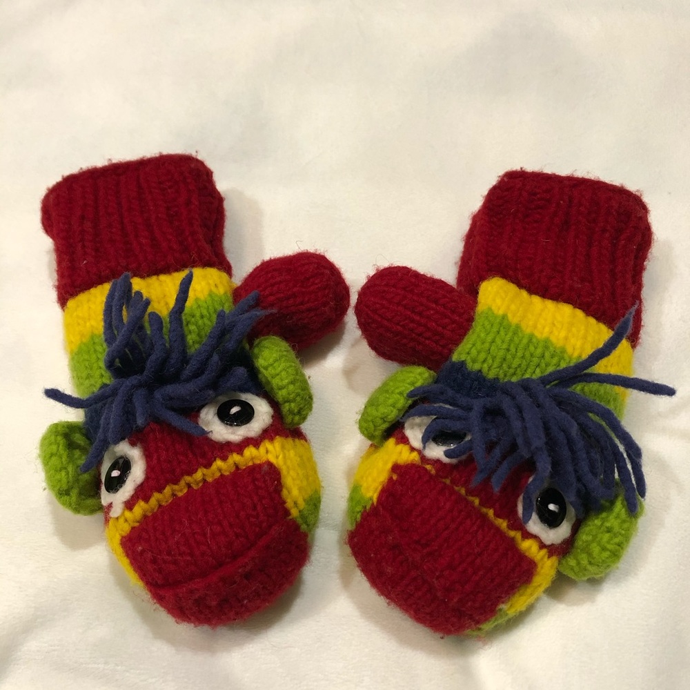 Knit Mittens Lined with Fleece ~ Age 7+
